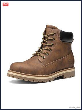 Men's Warm Winter Ankle Boots Faux Fur Lined Lace-Up Work Boots